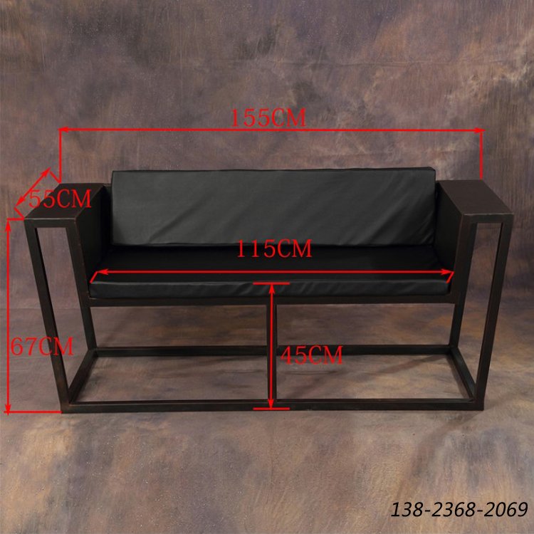 鐵藝沙發(fā)，福州定做卡座，復(fù)古卡座沙發(fā)